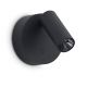 Aplice cu Spot - Aplica cu reader LED directionabil USB-C ELF AP NERO