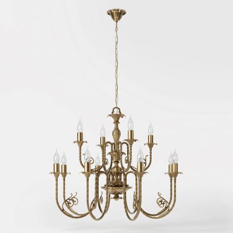 Candelabre, Lustre - Candelabru din alama masiva stilul fastuos Ludovic al XV-lea