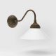 Aplice, corpuri de iluminat pentru pereti - Aplica de perete din alama si sticla design vintage Sofia