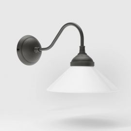 Aplice, corpuri de iluminat pentru pereti - Aplica de perete din alama si sticla design vintage Sofia