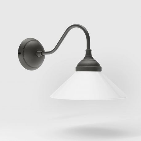 Aplice, corpuri de iluminat pentru pereti - Aplica de perete din alama si sticla design vintage Sofia