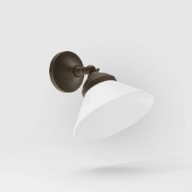 Aplice, corpuri de iluminat pentru pereti - Aplica de perete din alama si sticla design vintage Sofia