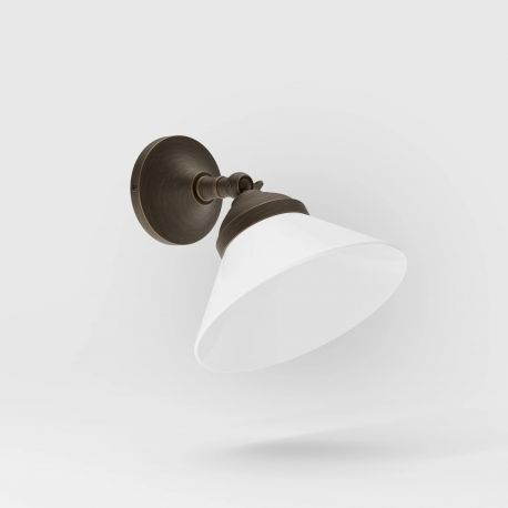 Aplice, corpuri de iluminat pentru pereti - Aplica de perete din alama si sticla design vintage Sofia