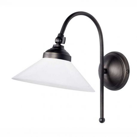 Aplice, corpuri de iluminat pentru pereti - Aplica de perete din alama si sticla design vintage Sofia