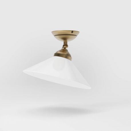Plafoniere - Plafoniera din alama si sticla design vintage Sofia