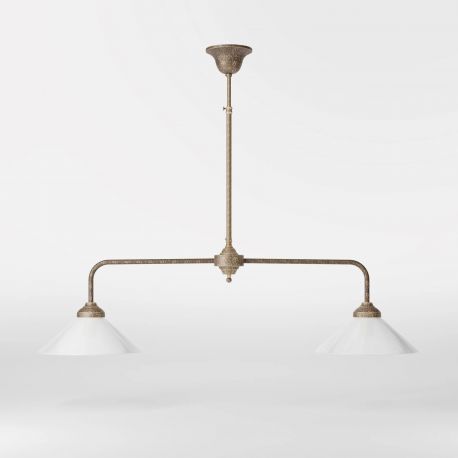 Pendule, Lustre suspendate - Lustra din alama cu inaltime reglabila Sofia 2L