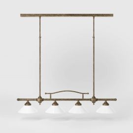 Pendule, Lustre suspendate - Lustra din alama cu inaltime reglabila Sofia 4L