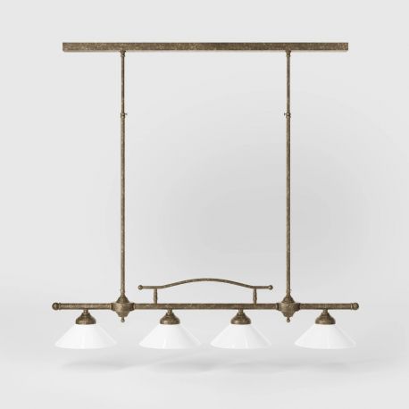 Pendule, Lustre suspendate - Lustra din alama cu inaltime reglabila Sofia 4L