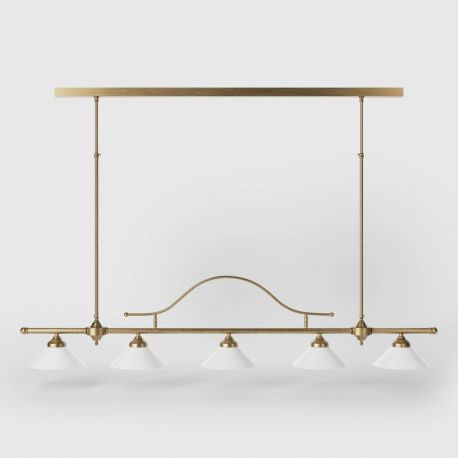 Pendule, Lustre suspendate - Lustra din alama cu inaltime reglabila Sofia 5L