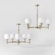Candelabre, Lustre - Candelabru din alama stil modern Art Deco Spheres