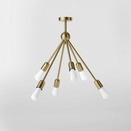 Lustre aplicate - Lustra din alama cu 6 surse de lumina Sputnik