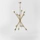 Pendule, Lustre suspendate - Lustra din alama cu 12 surse de lumina Sputnik