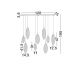 Pendule, Lustre suspendate - Lustra LED suspendata design decorativ SERIQ L-120cm