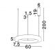 Pendule, Lustre suspendate - Lustra LED suspendata design decorativ VASTER D-60cm