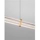 Pendule, Lustre suspendate - Lustra LED 3000K suspendata design liniar PHEME auriu periat