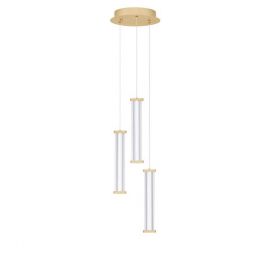 Pendule, Lustre suspendate - Lustra cu 3 pendule LED 3000K PHEME auriu periat