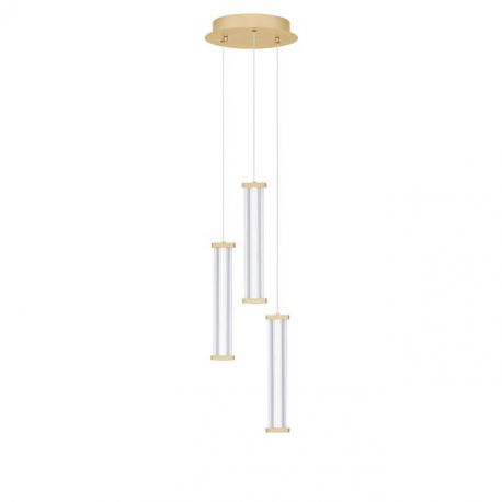 Pendule, Lustre suspendate - Lustra cu 3 pendule LED 3000K PHEME auriu periat