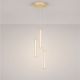 Pendule, Lustre suspendate - Lustra cu 3 pendule LED 3000K PHEME auriu periat