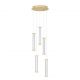 Pendule, Lustre suspendate - Lustra cu 5 pendule LED 3000K PHEME auriu periat