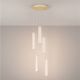Pendule, Lustre suspendate - Lustra cu 5 pendule LED 3000K PHEME auriu periat