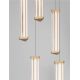 Pendule, Lustre suspendate - Lustra cu 5 pendule LED 2700K PHEME auriu periat