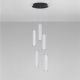 Pendule, Lustre suspendate - Lustra cu 5 pendule LED 2700K PHEME nickel satinat