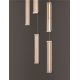 Pendule, Lustre suspendate - Lustra cu 5 pendule LED 3000K PHEME nickel satinat