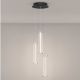 Pendule, Lustre suspendate - Lustra cu 3 pendule LED 3000K PHEME nickel satinat