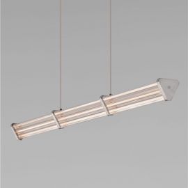 Pendule, Lustre suspendate - Lustra LED 2700K suspendata design liniar PHEME nickel satinat