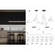 Pendule, Lustre suspendate - Pendul, Lustra suspendata LED 3000K PHEME nickel satinat