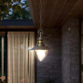 Pendule - Lustra exterior IP44 realizata manual din alama Amalfi