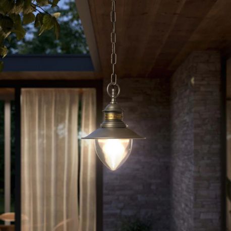 Pendule - Lustra exterior IP44 realizata manual din alama Amalfi