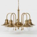 Candelabru design italian din alama si sticla Al Mare