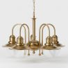 Candelabru design italian din alama si sticla Al Mare