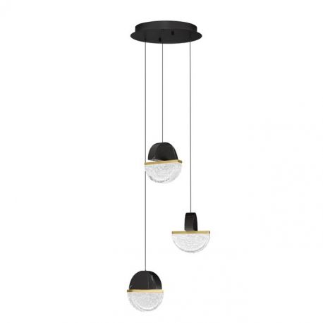 Pendule, Lustre suspendate - Lustra decorativa cu 3 pendule LED 3000K DORIN