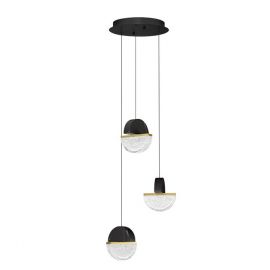 Pendule, Lustre suspendate - Lustra decorativa cu 3 pendule LED 2700K DORIN