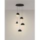 Pendule, Lustre suspendate - Lustra decorativa cu 5 pendule LED 3000K DORIN