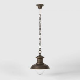 Pendule, Lustre suspendate - Lustra stil nautic din alama si sticla Al Mare