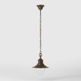 Pendule, Lustre suspendate - Lustra stil nautic din alama si sticla Al Mare