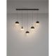 Pendule, Lustre suspendate - Lustra decorativa liniara cu 5 pendule LED 2700K DORIN