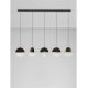 Pendule, Lustre suspendate - Lustra decorativa liniara cu 5 pendule LED 2700K DORIN