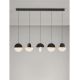 Pendule, Lustre suspendate - Lustra decorativa liniara cu 5 pendule LED 2700K DORIN