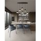 Pendule, Lustre suspendate - Lustra decorativa cu 8 pendule LED 3000K DORIN