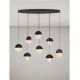 Pendule, Lustre suspendate - Lustra decorativa cu 8 pendule LED 3000K DORIN