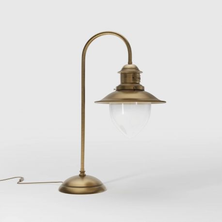 Veioze - Lampa de masa stil nautic din alama si sticla Al Mare