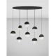 Pendule, Lustre suspendate - Lustra decorativa cu 8 pendule LED 2700K DORIN