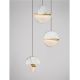 Pendule, Lustre suspendate - Lustra decorativa cu 3 pendule LED 3000K DORIN