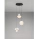 Pendule, Lustre suspendate - Lustra decorativa cu 3 pendule LED 3000K DORIN