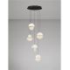 Pendule, Lustre suspendate - Lustra decorativa cu 5 pendule LED 3000K DORIN