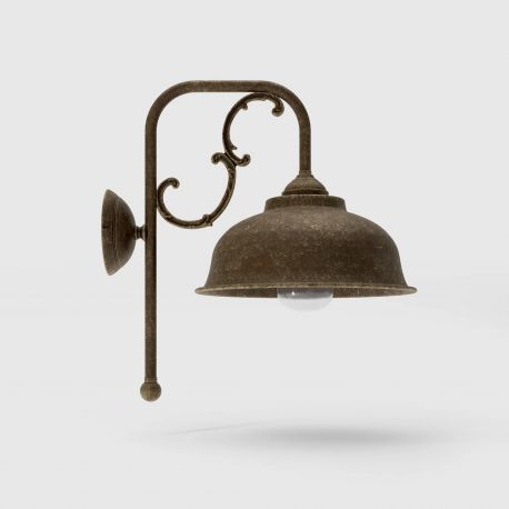 Aplice - Aplica de perete exterior IP44 realizat manual din alama Lipari